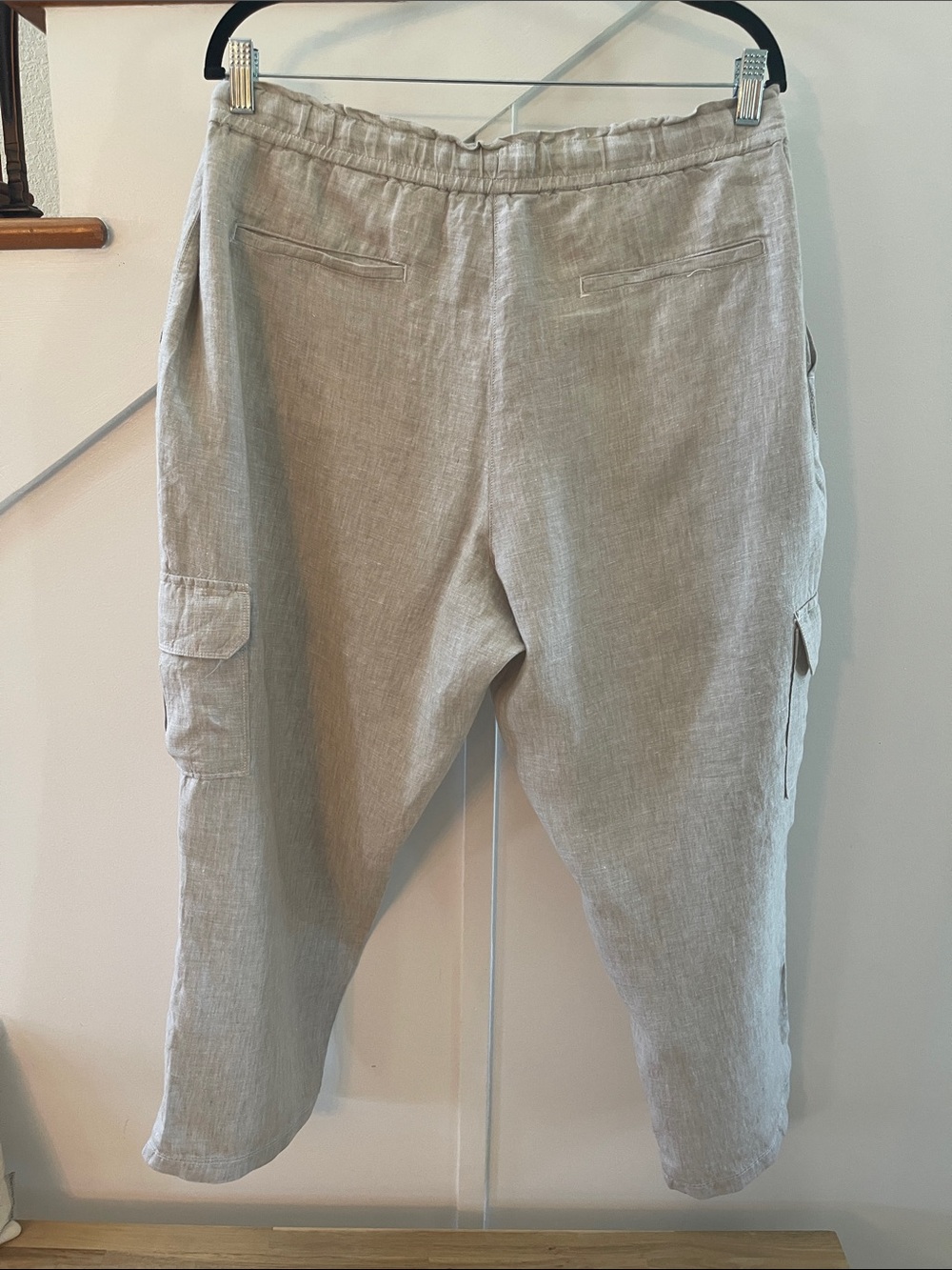Tommy Bahama Twill Khaki Women's Linen Cargo Capris XL NWT - Picture 8 of 14